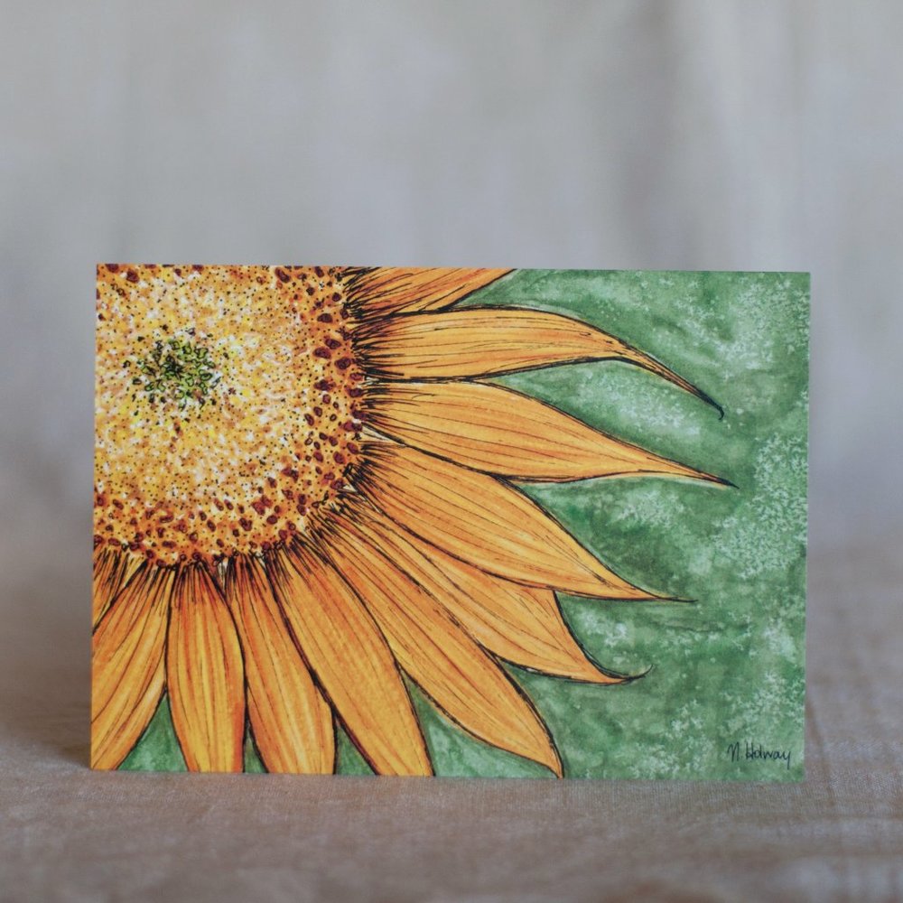 "Sunflower" 5x7 Watercolour Print